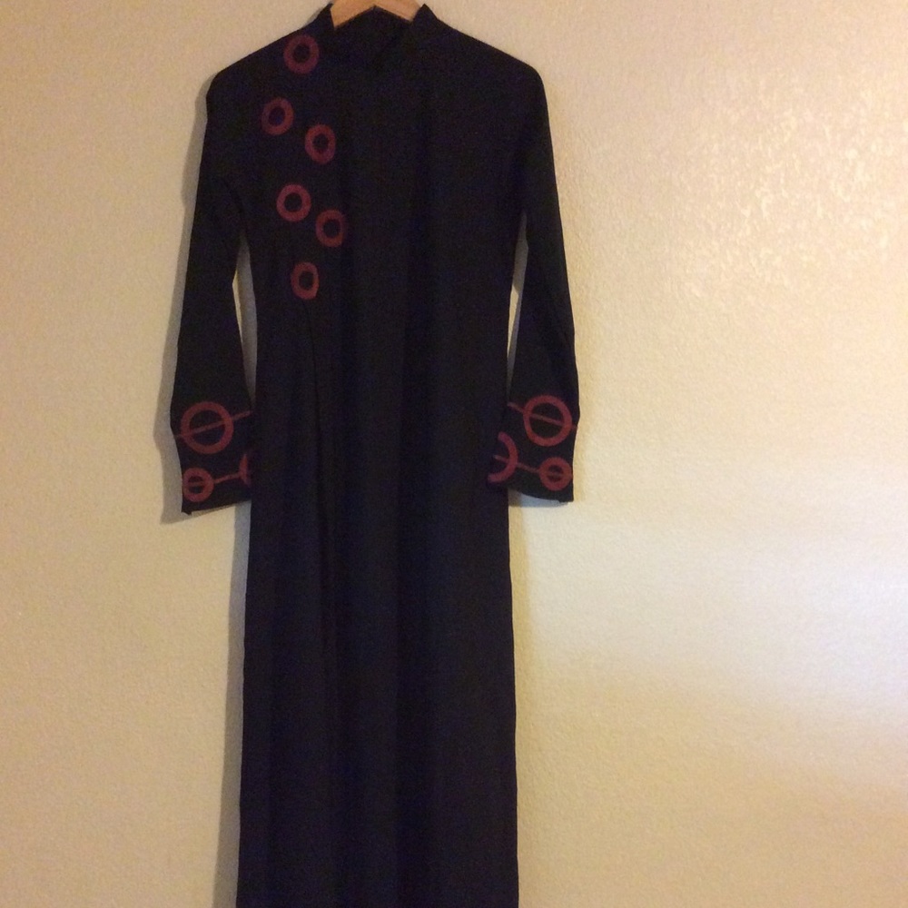 UAE Dubai Abaya Black Maroon Burgundy